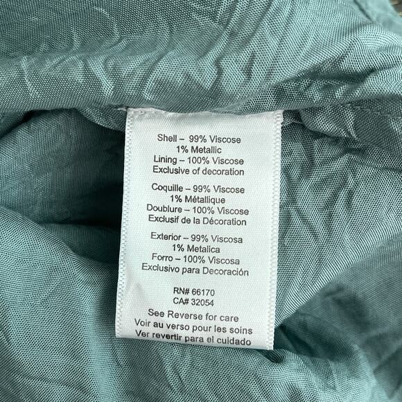 Verb Pallavi Singhee Top Women S Blue Multicolor Sleeveless Beaded Boho Metallic - Picture 9 of 11